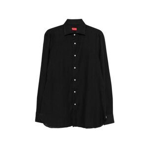Isaia Black Shirts Men